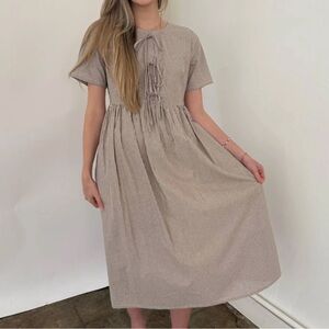 Things Between gray and white striped dress